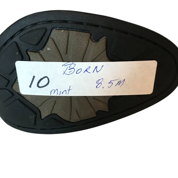 Born Kerri Ankle Boots High Heels Black Leather Side Zip  Womens 8.5M - Picture 10 of 10